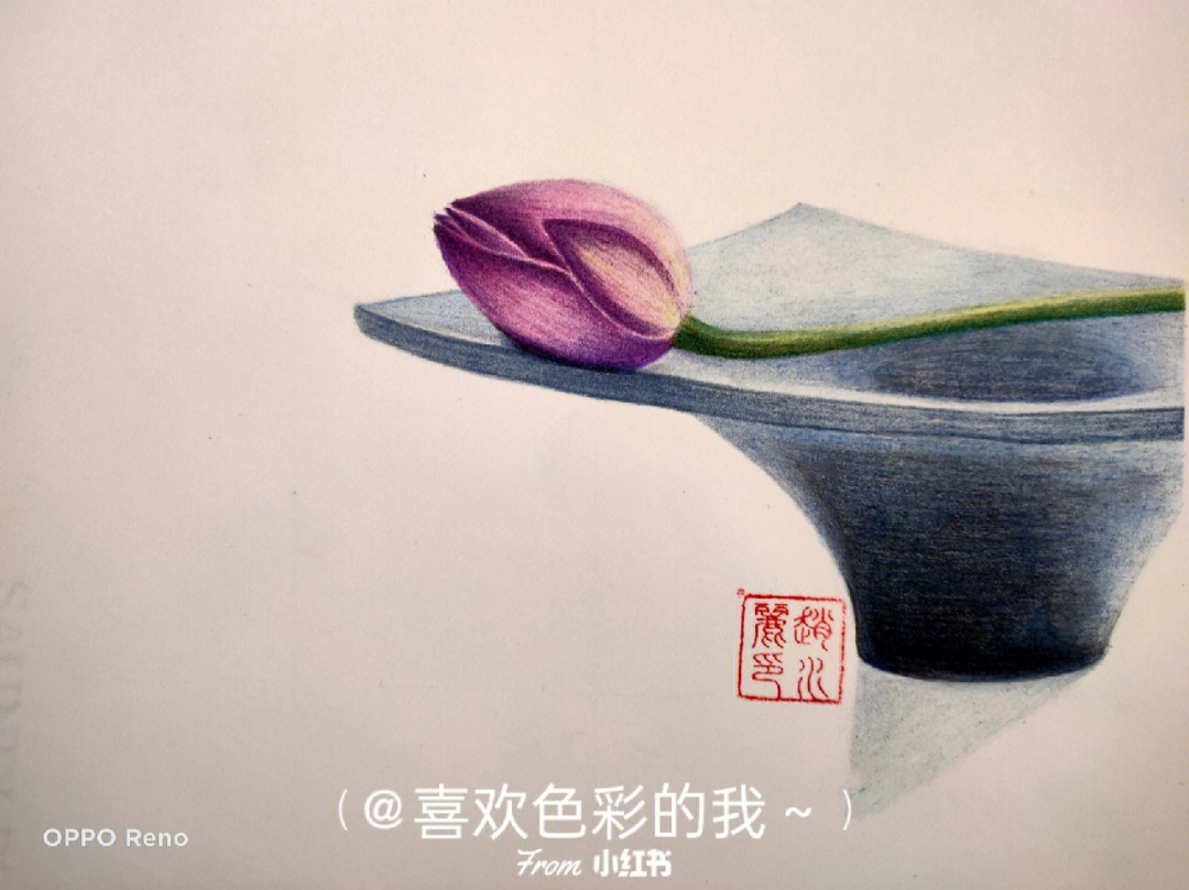 体现中国风的画彩铅图片