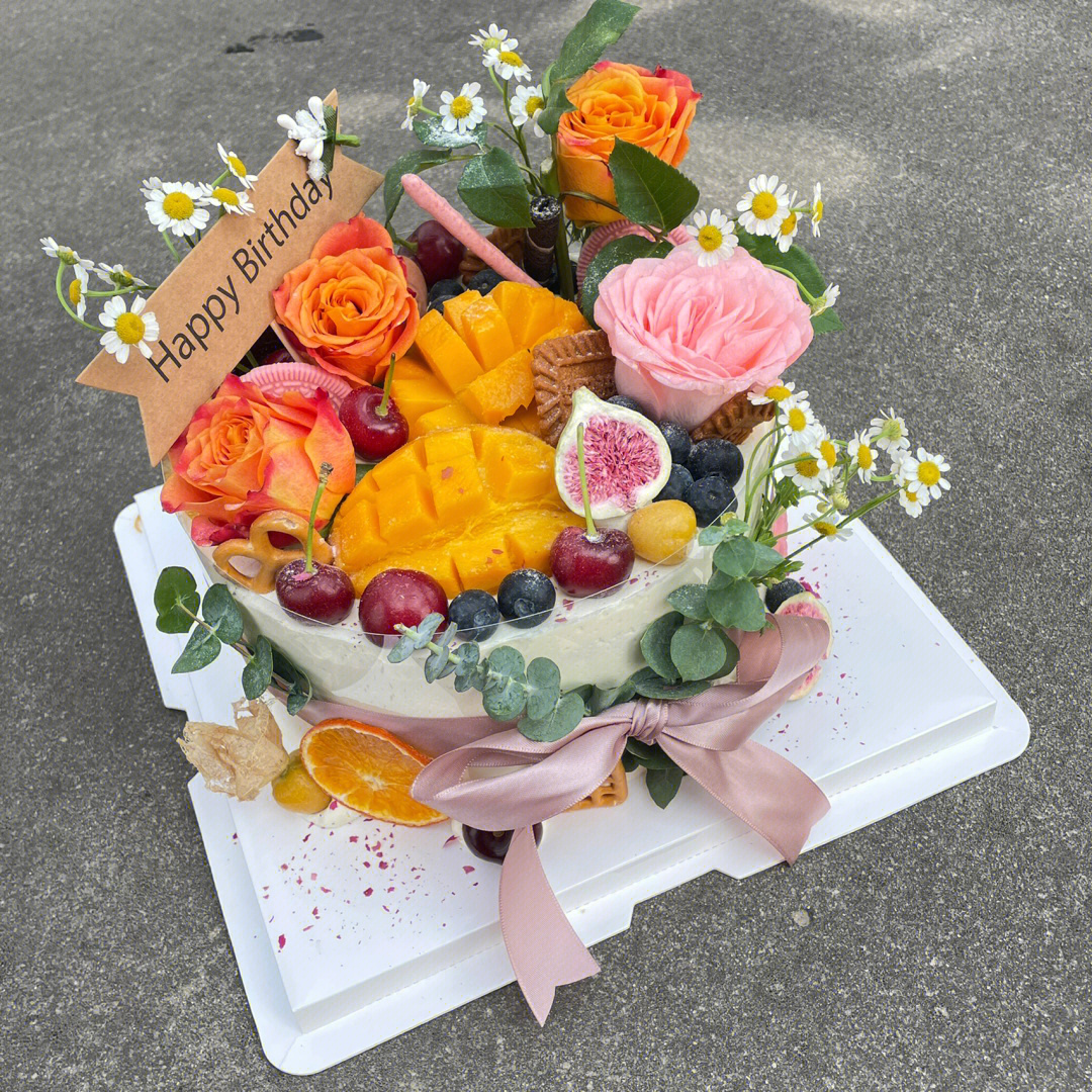 花束蛋糕的制作过程图片