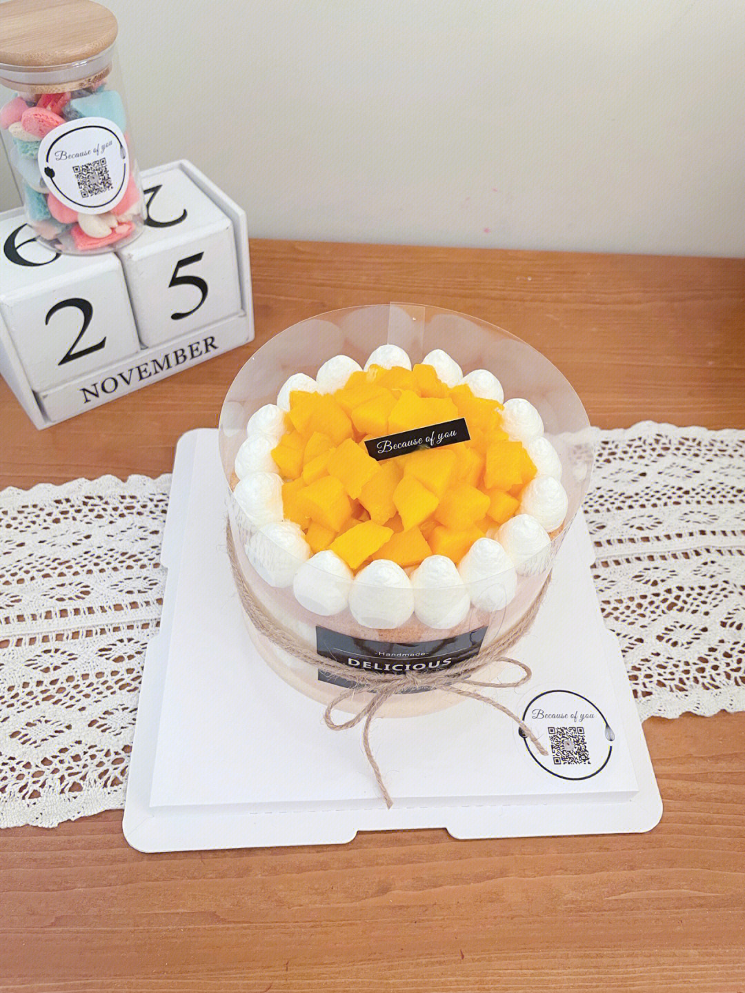 6寸芒果裸蛋糕