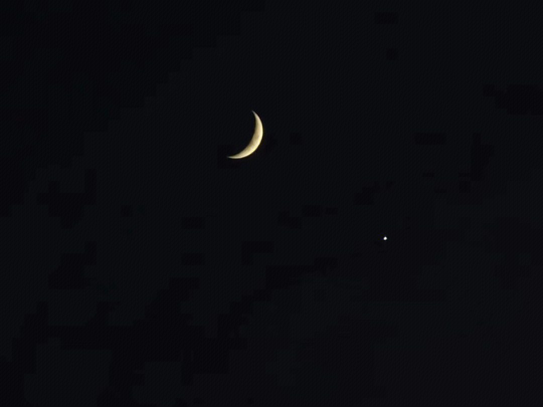 今晚的金星合月你看到了吗