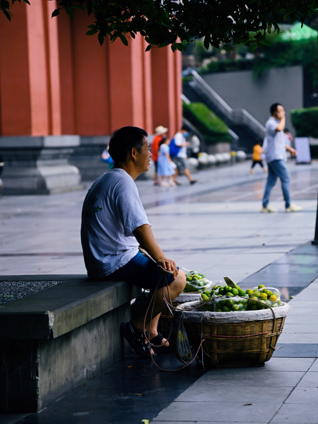 闹市闲民图片