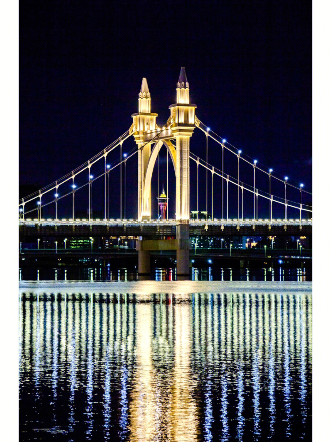 珠海白石桥夜景图片