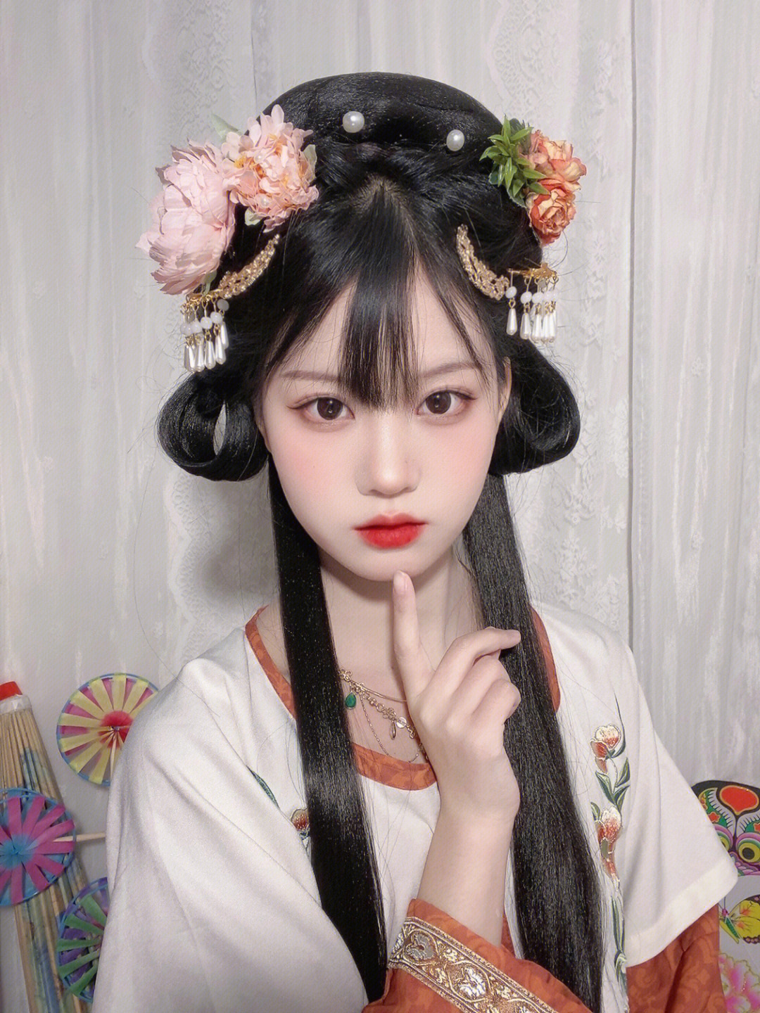 汉服发型分享唐风少女发型