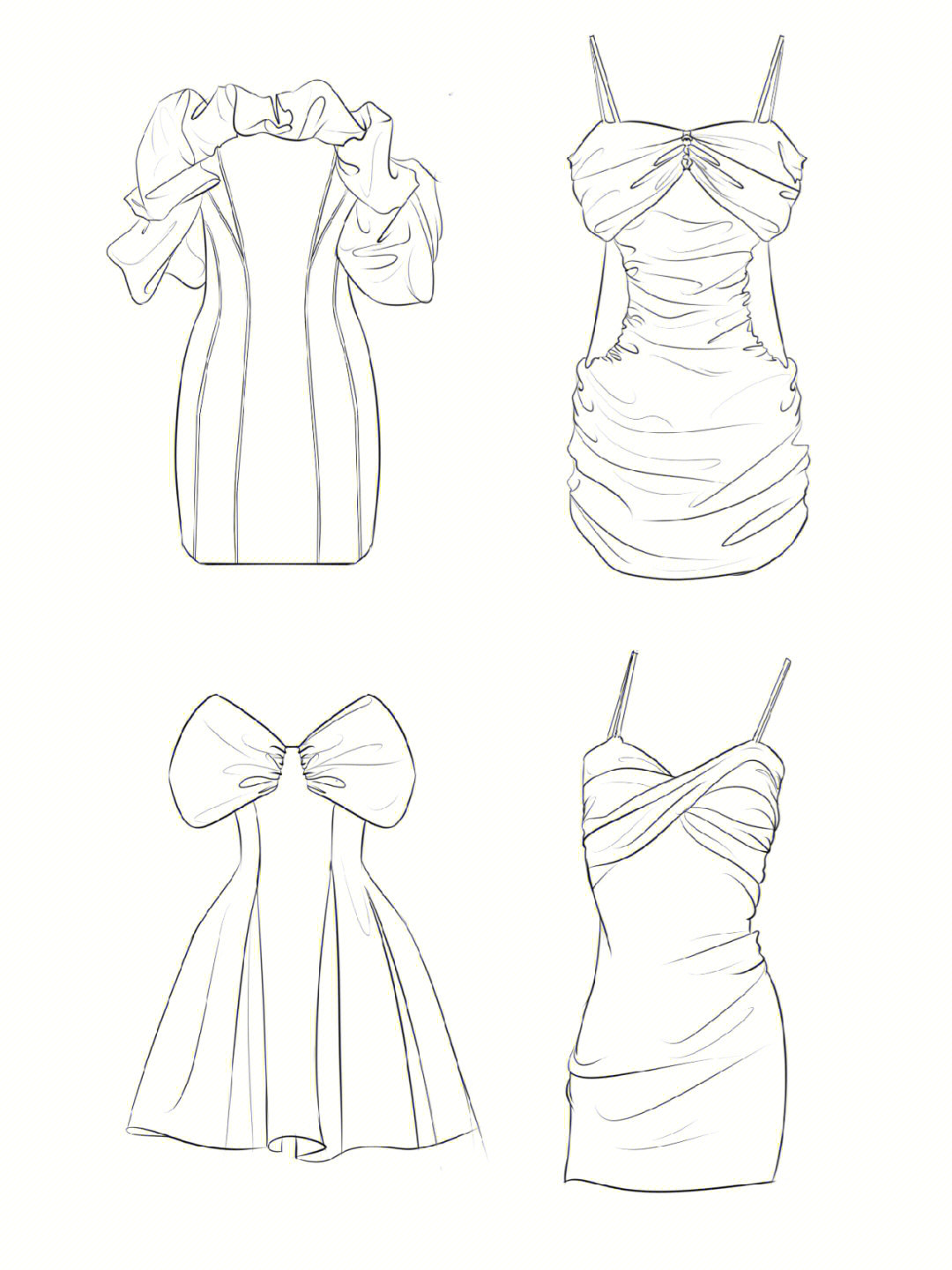 服装设计图简单裙子图片