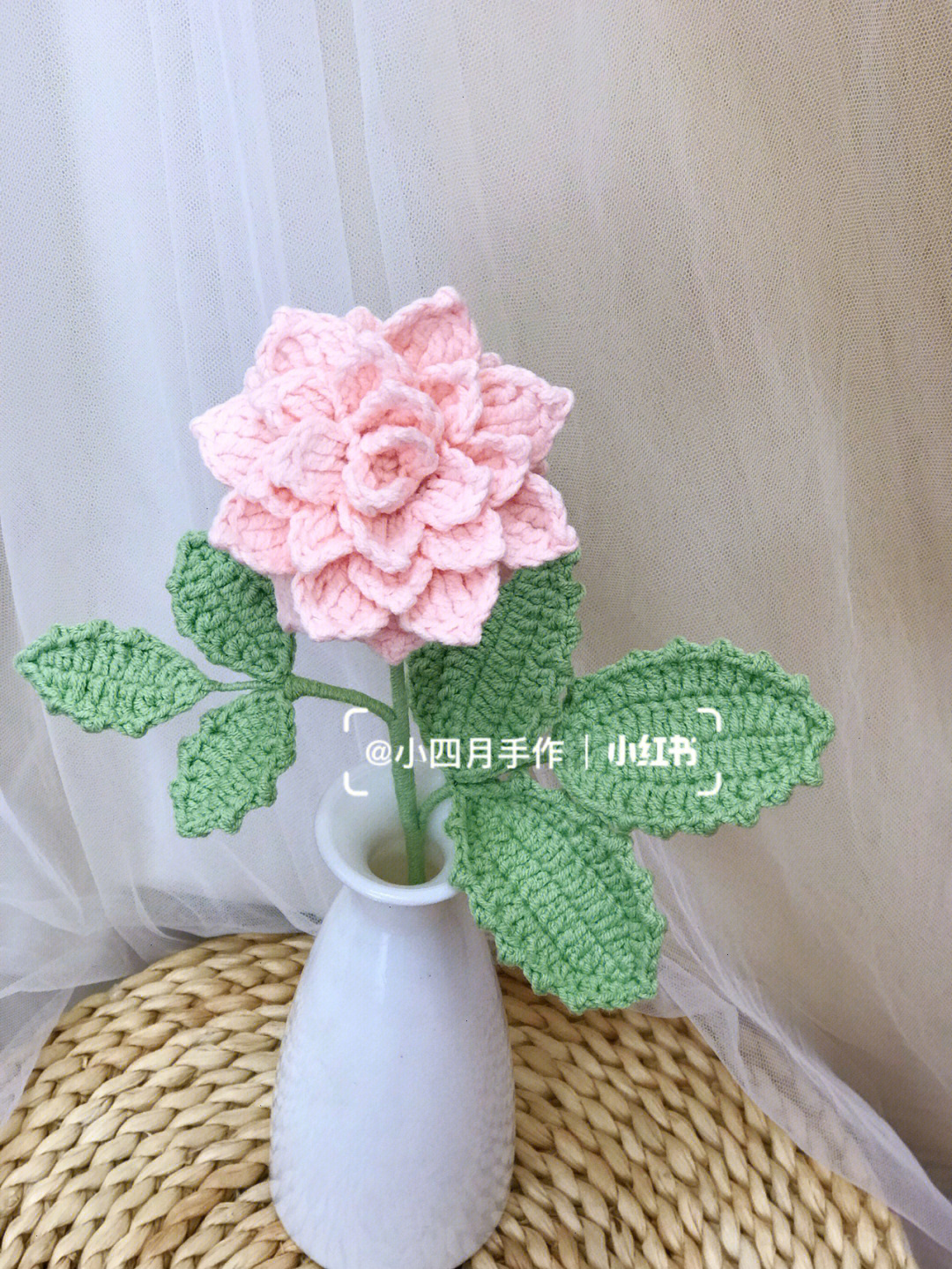 手工钩编菊花教程图片