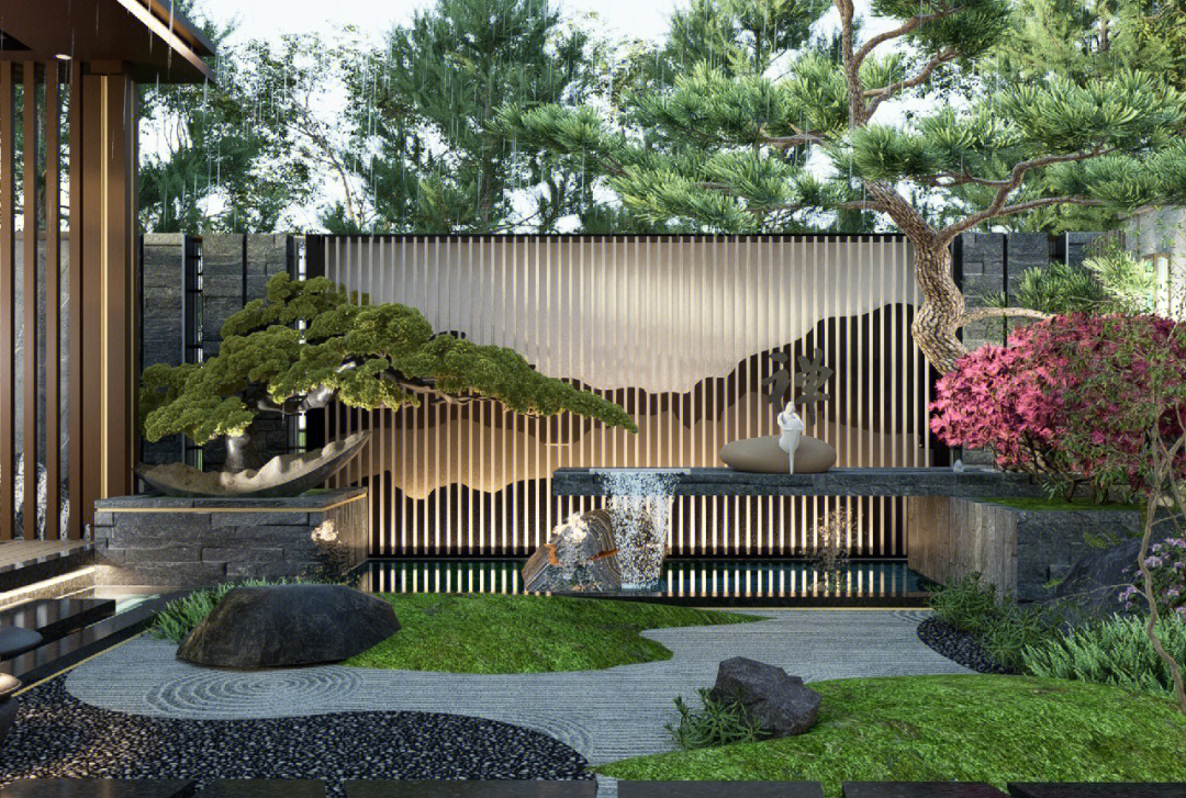 简约东方花园新中式庭院设计