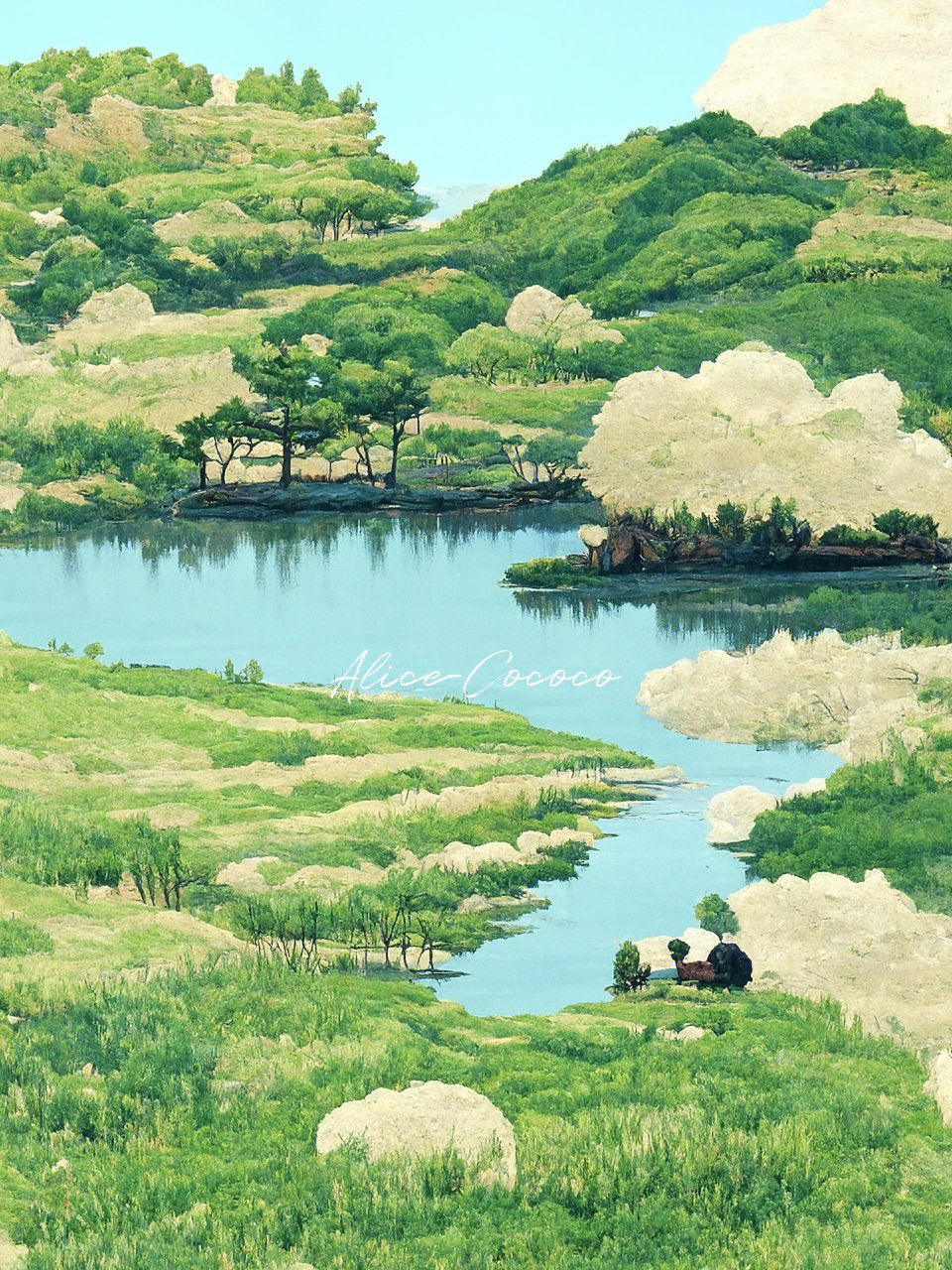 日本画师鳄梨6画作图片