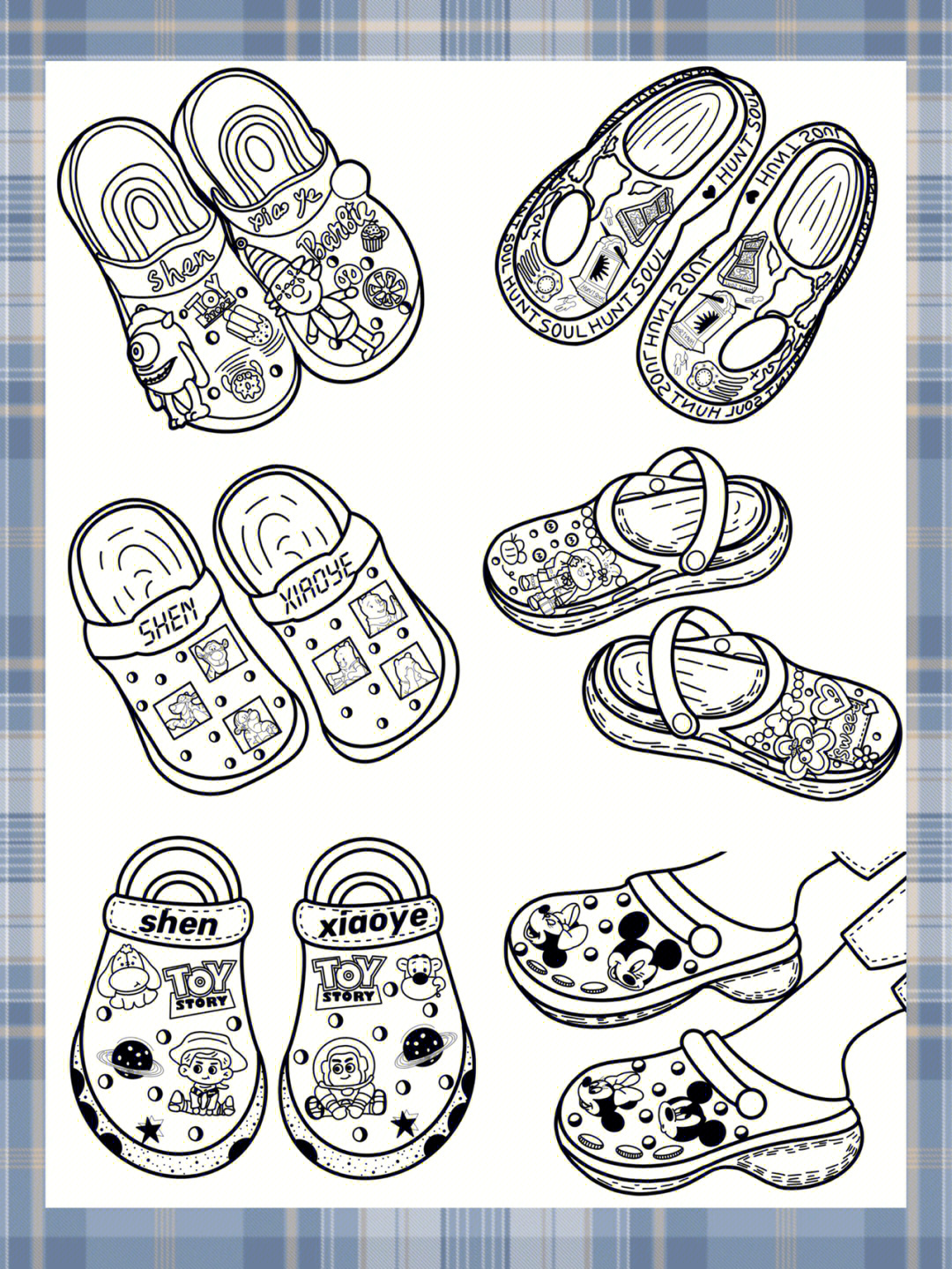 儿童创意鞋子简笔画图片