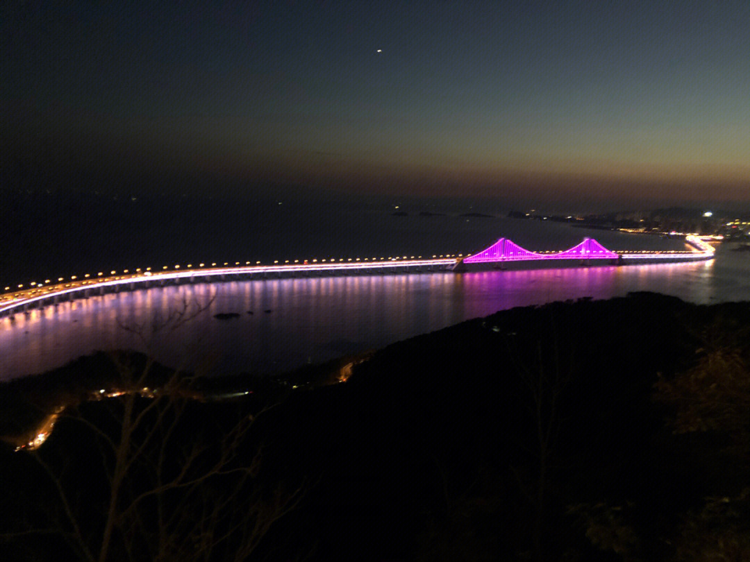 夜游大连莲花山观景台