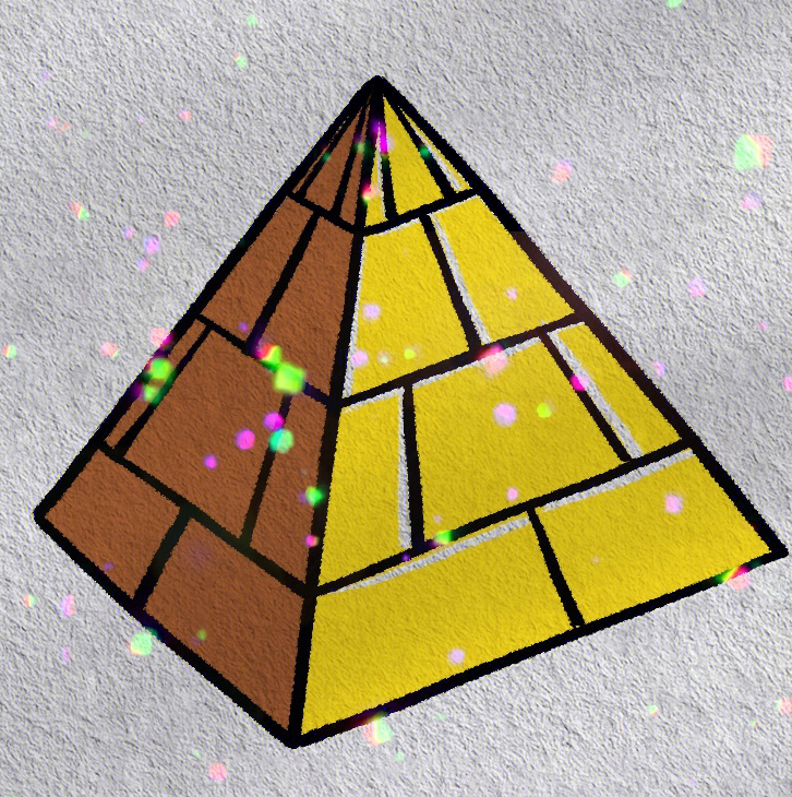 金字塔简笔画彩色图片