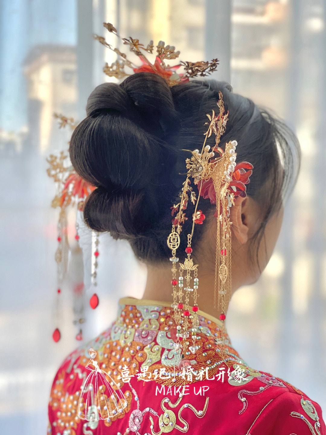 简单又好看的中式新娘发型78梅州化妆摄影