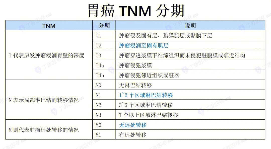 2019胃癌tnm分期图片