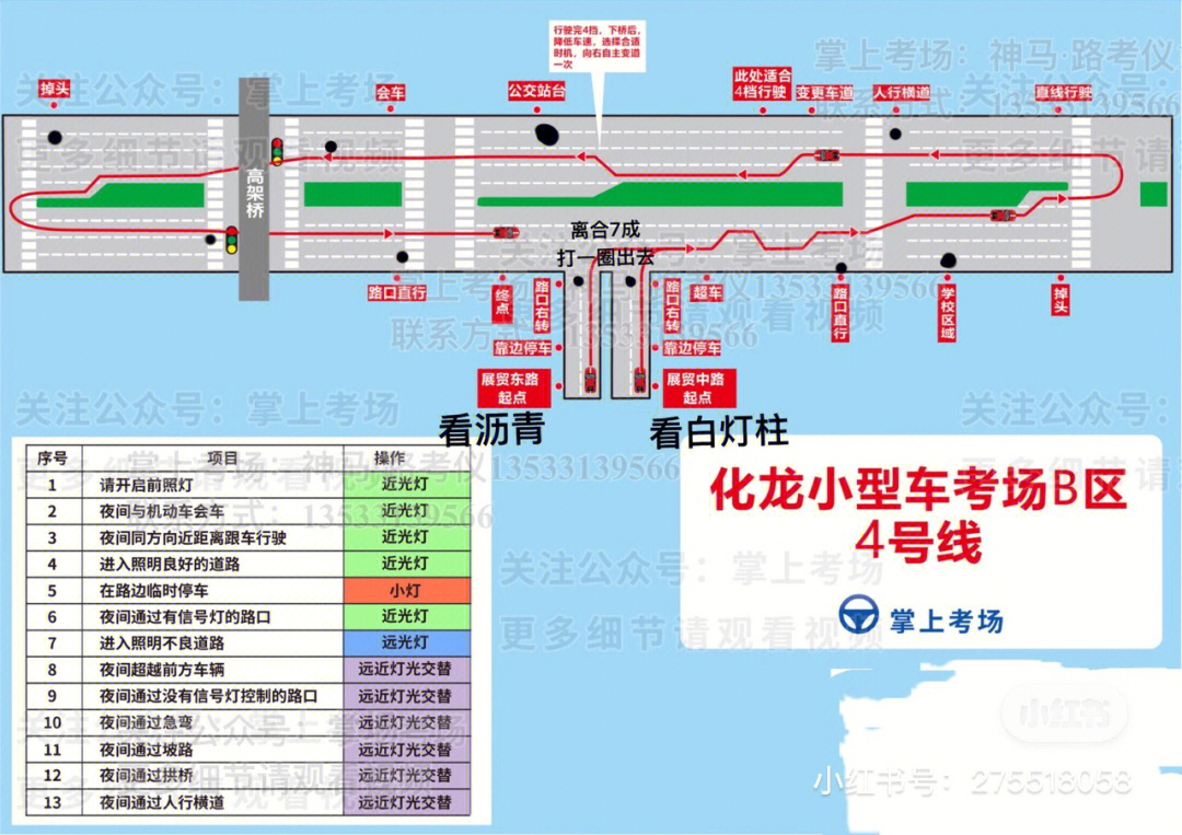 化龙考场科目三路线图图片