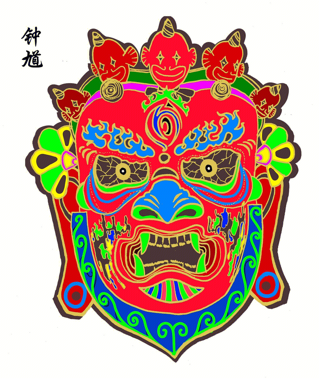 中国传统文化新设计傩面具设计