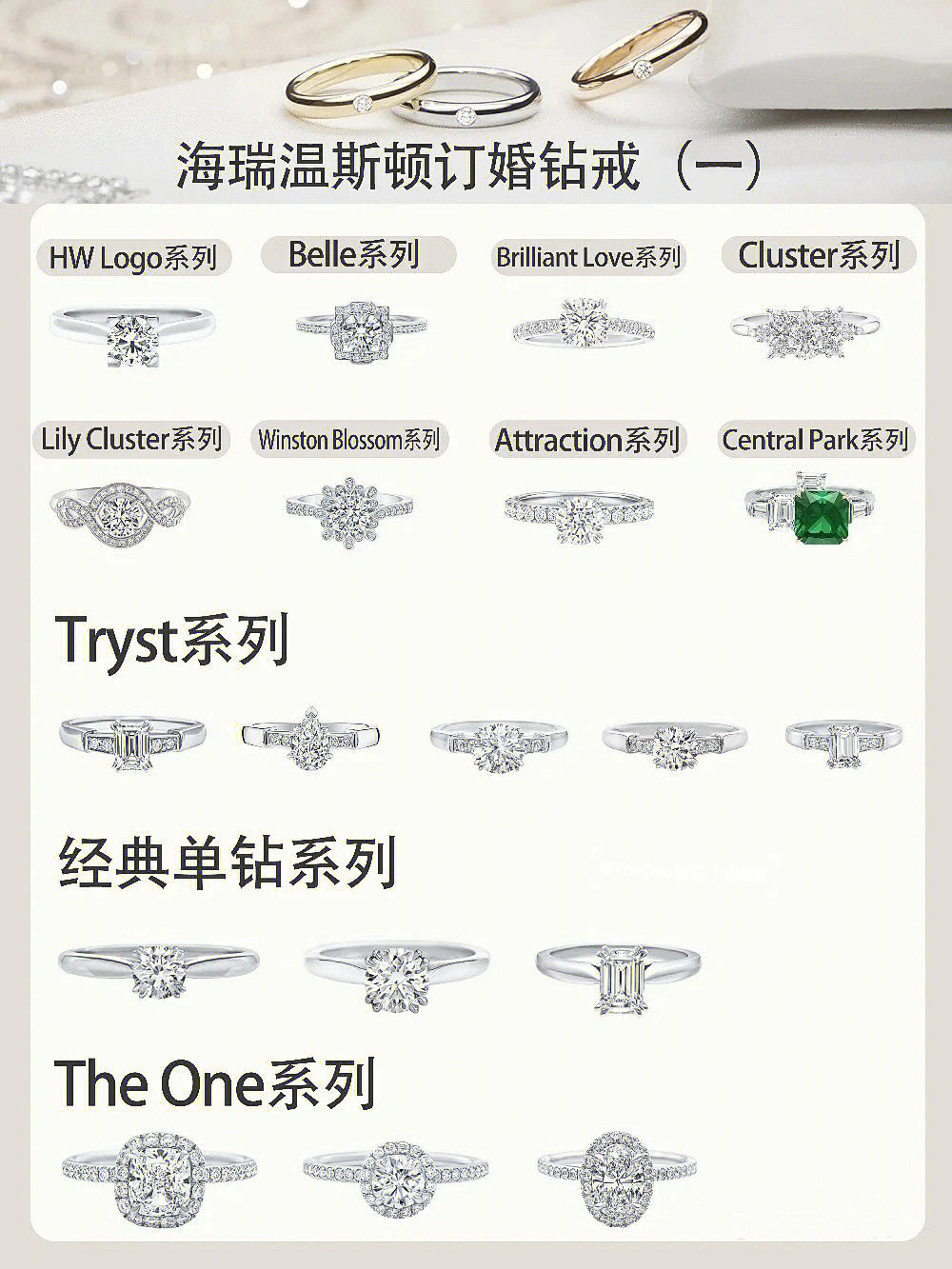 hw海瑞温斯顿钻戒对戒合集