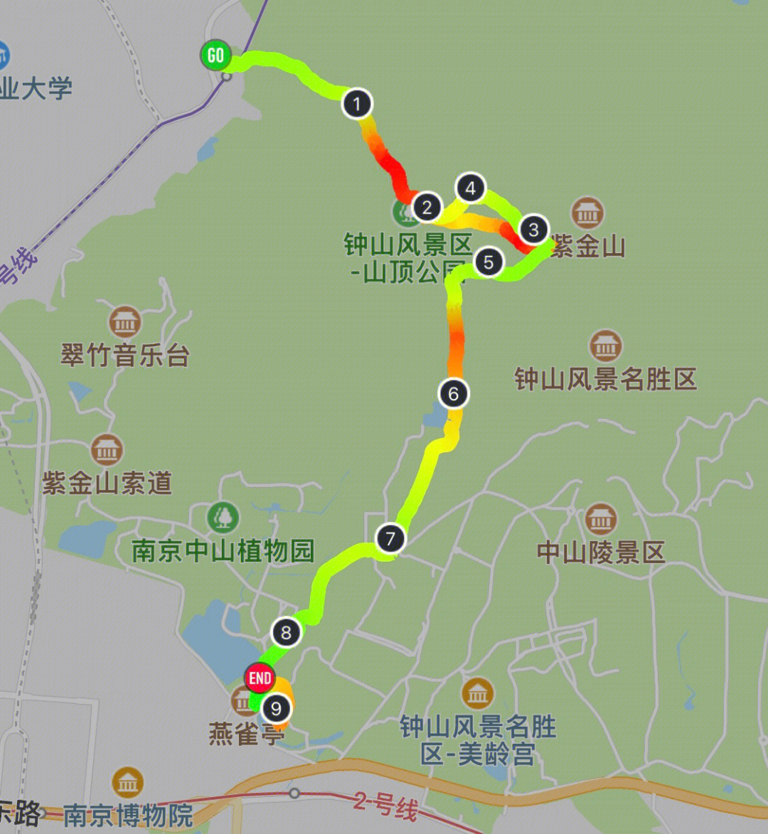 紫金山头陀岭登山路线图片