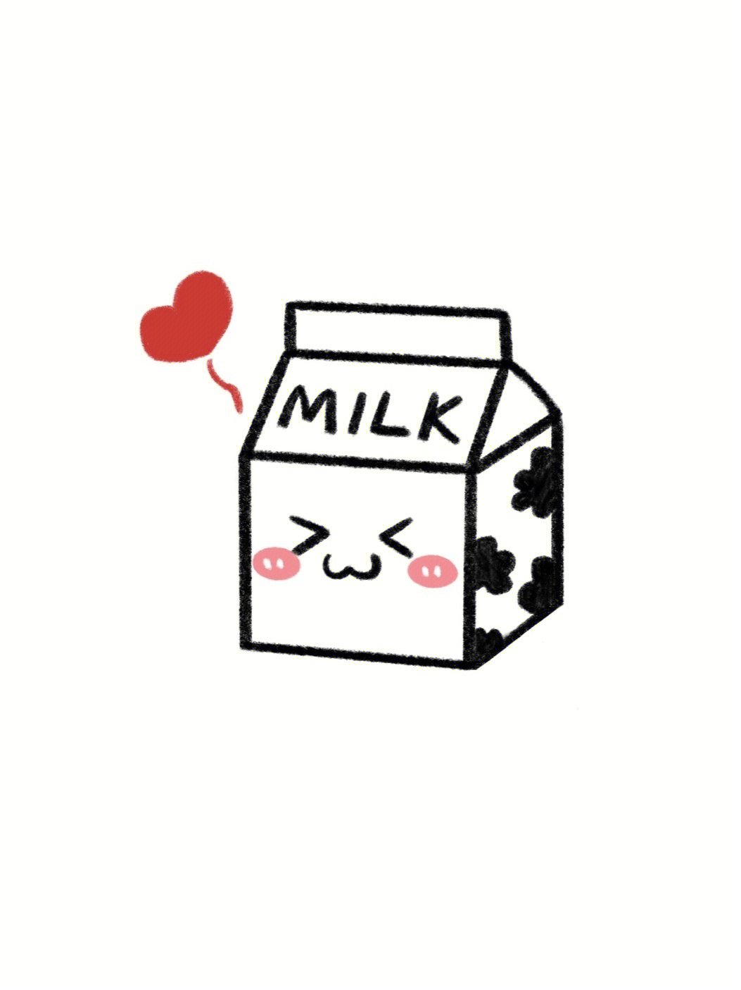 纯牛奶袋装简笔画图片