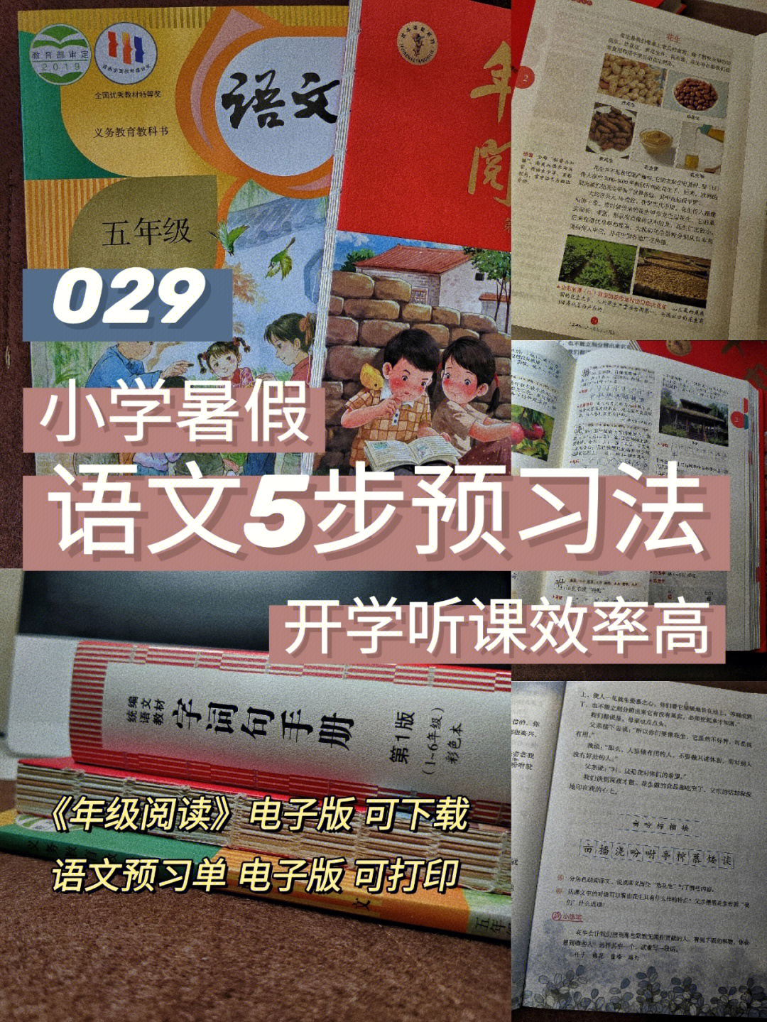 小学暑假5步高效预习语文提高听课效学