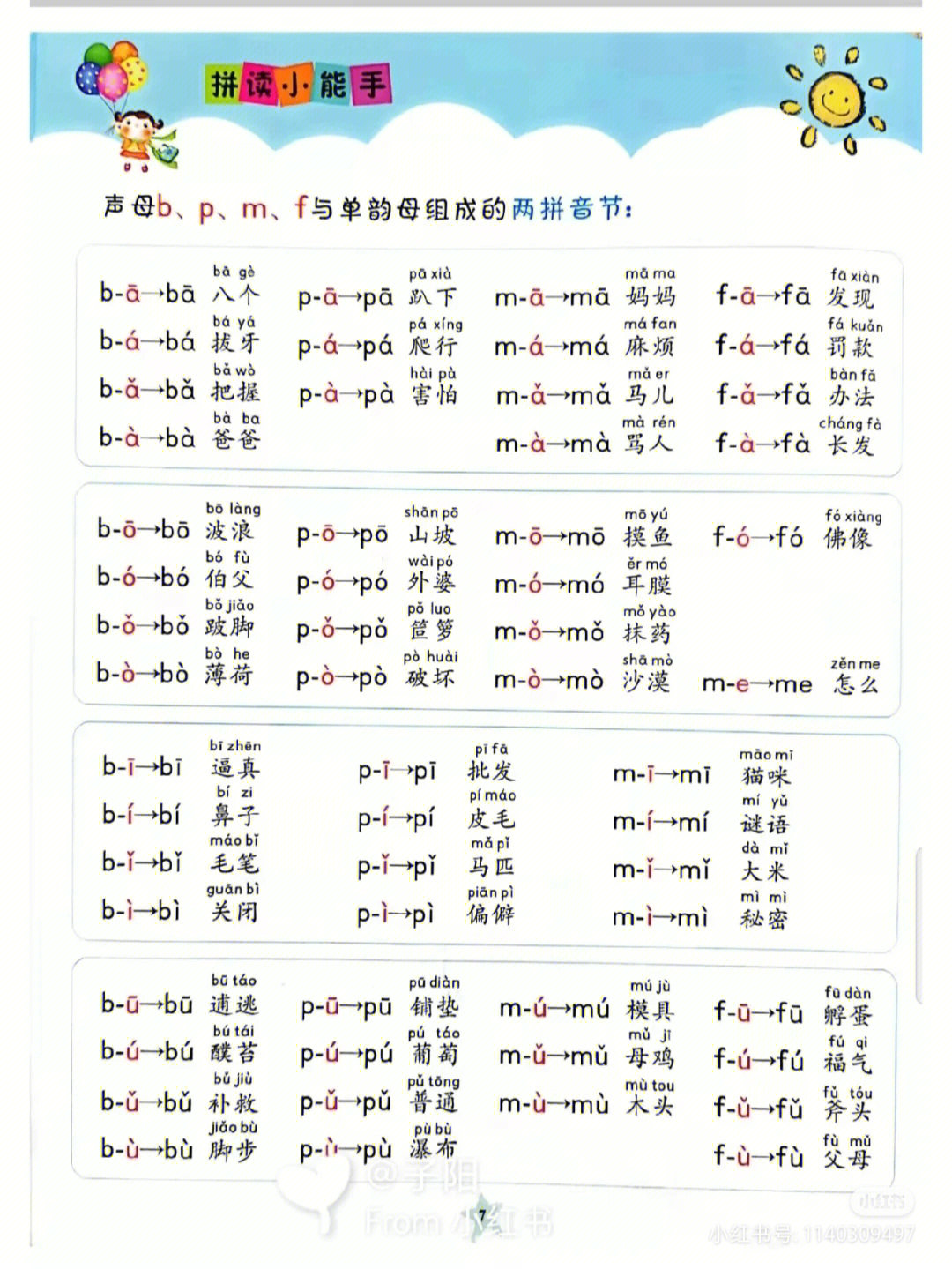 儿子用这份拼音拼读卷成功逆袭了太全面了