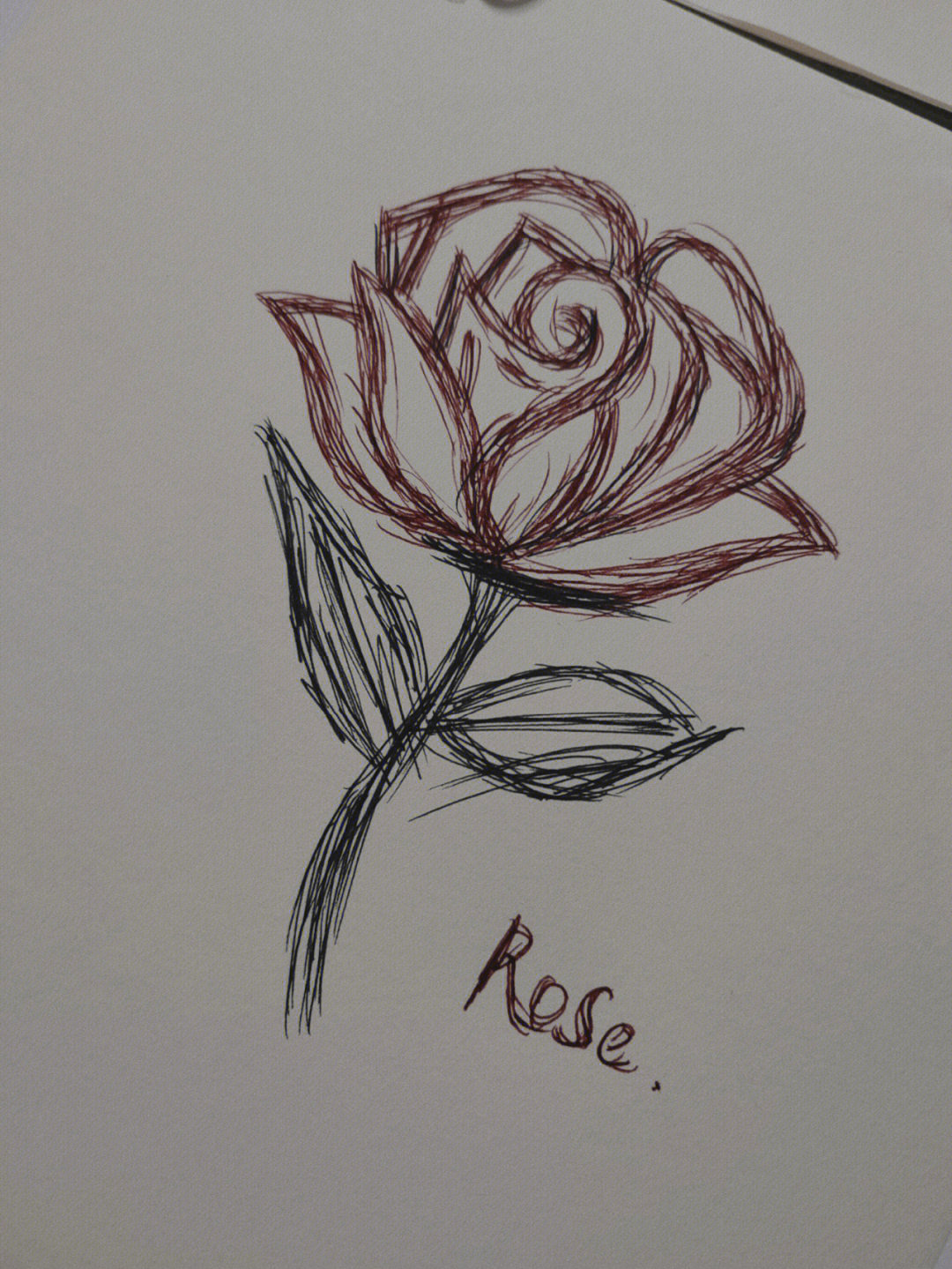 ins风手绘小图案玫瑰图片