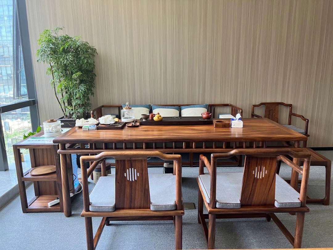 5000办公室茶桌组合打造新中式儒雅办公室