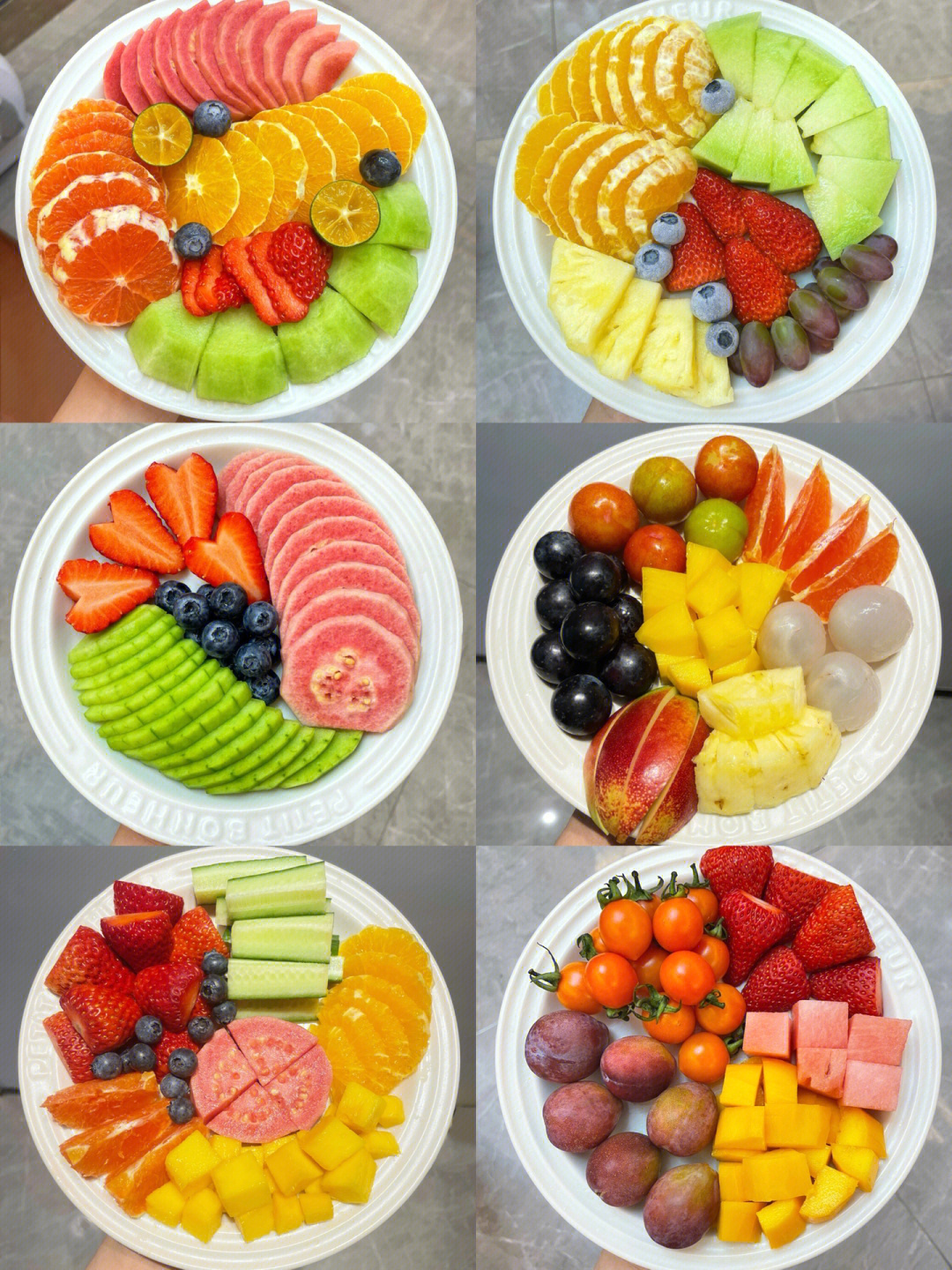 一周水果分享之圆形水果摆盘水果吃什么