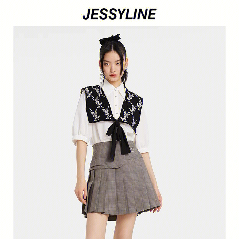 jessyline2022年春季新品杰茜莱女装白色