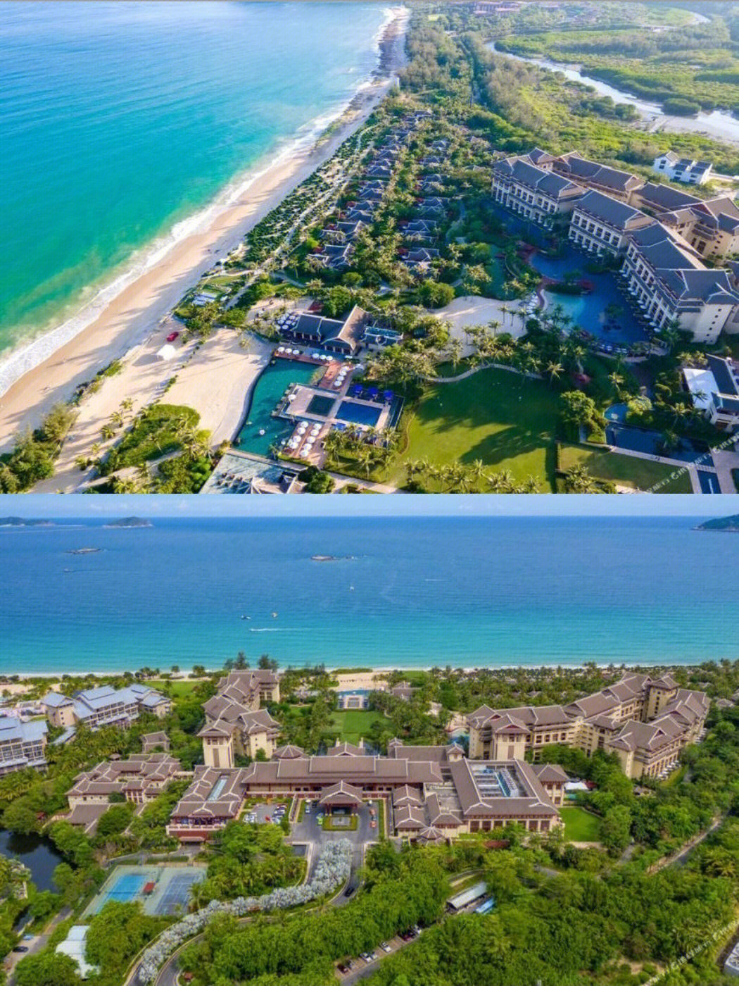 尽享碧海蓝天的壮丽美景 酒店坐落于三亚风光旖旎的亚龙湾畔,尽享碧海