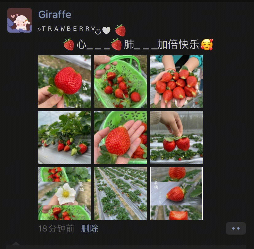 摘草莓九宫格图片