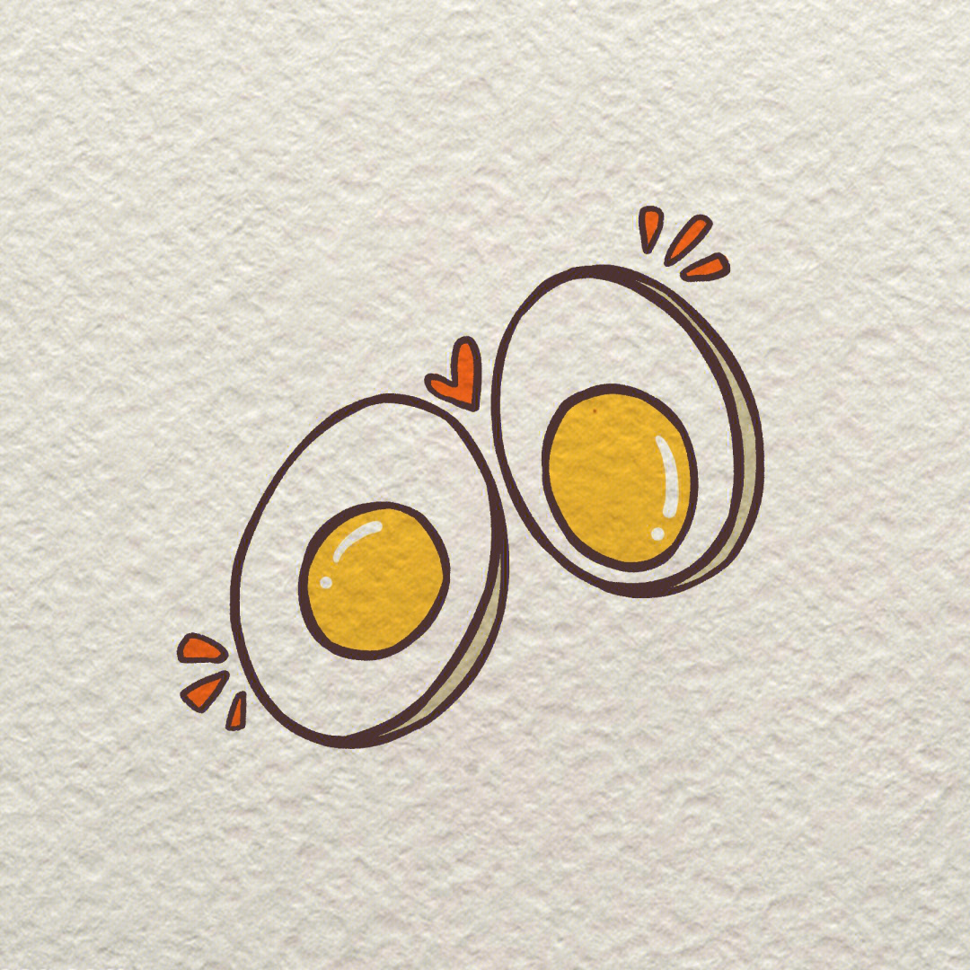 鸡蛋可爱简笔画图片