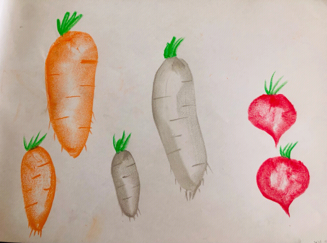 樱桃萝卜的简笔画图片