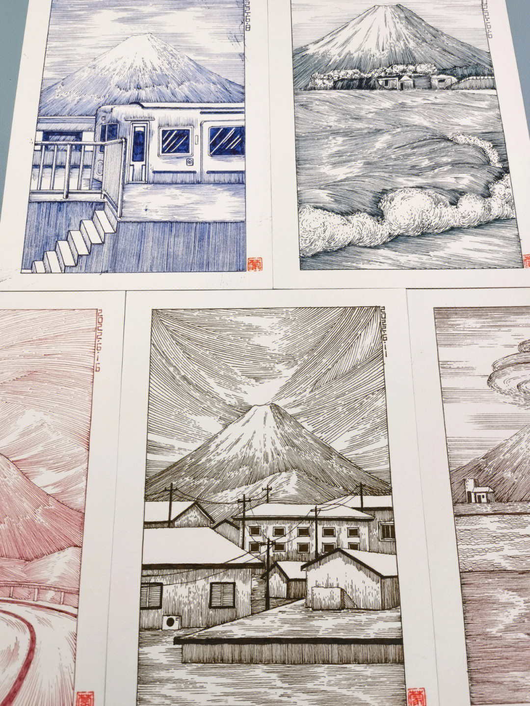 富士山速写图片