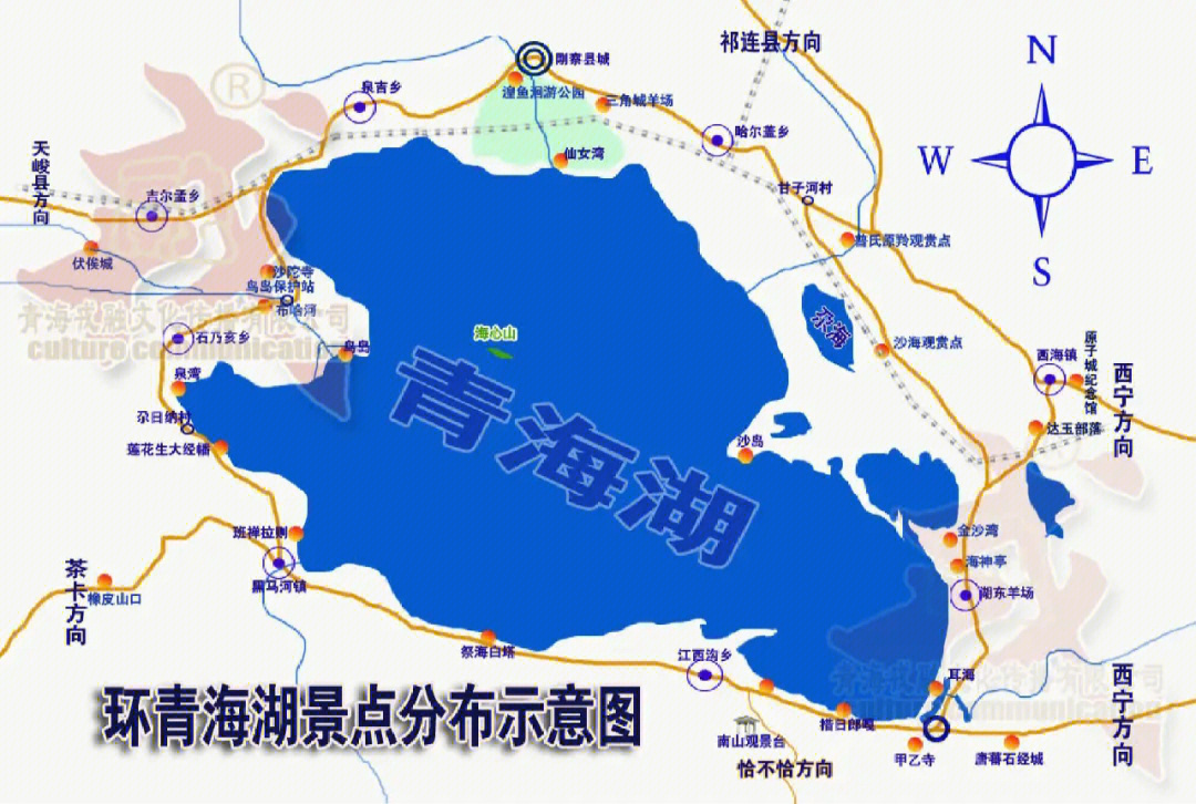 青海湖自驾游路线图图片