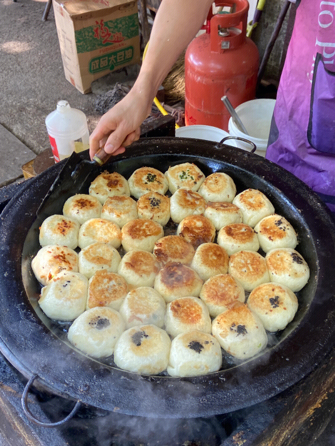 嘉祥马村煎包图片