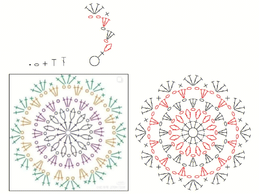 钩针花片图解78