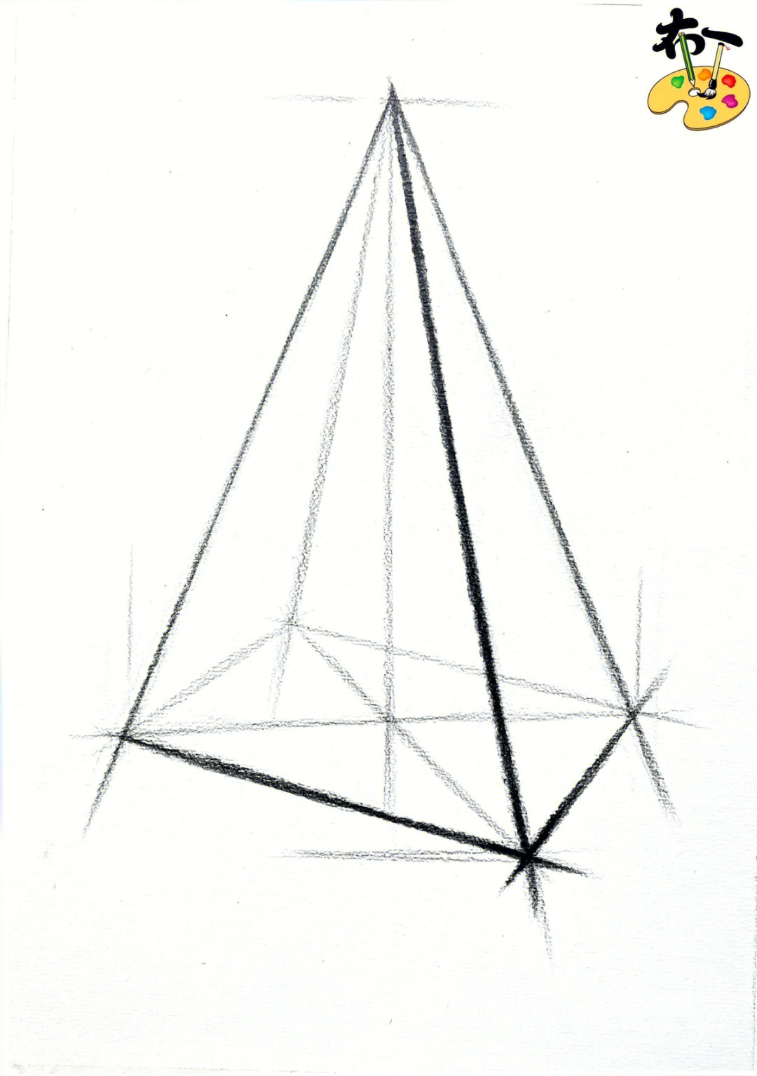 三角体素描教程图片