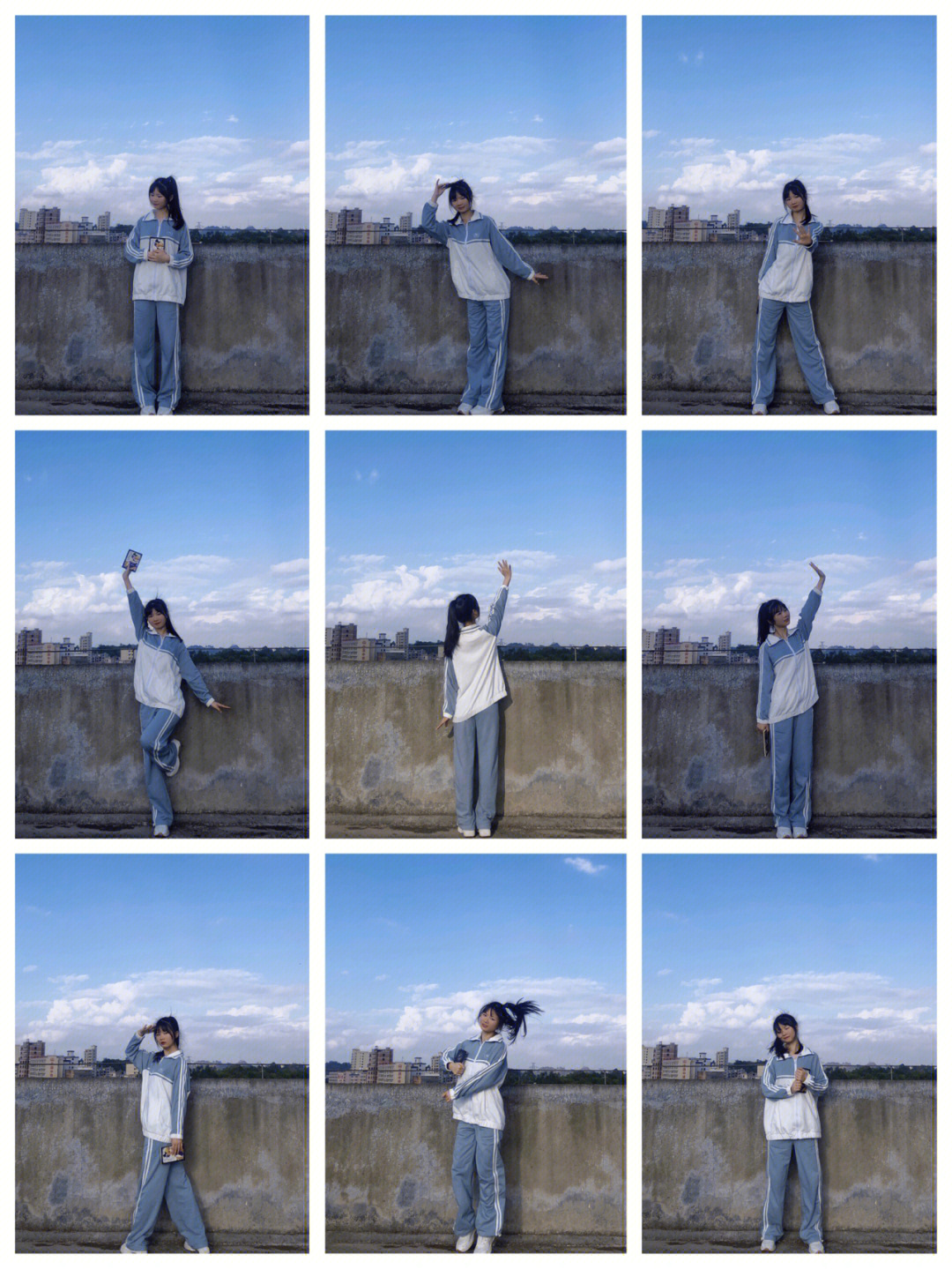 学生站姿拍照姿势九个简单可爱动作