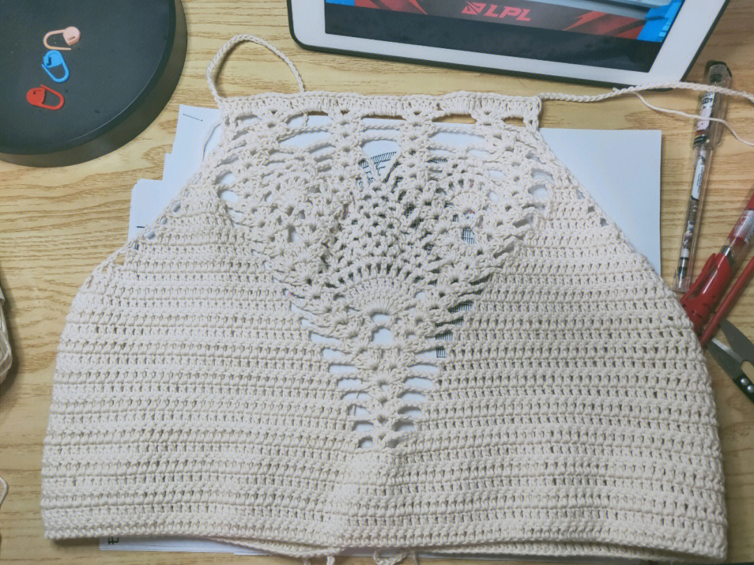 毛线胸罩的编织方法图片