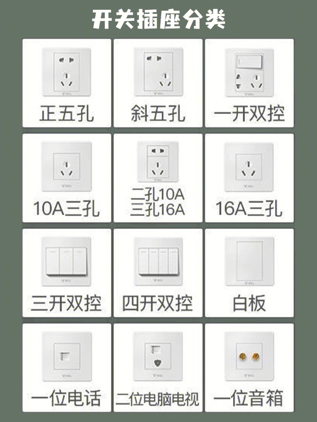 各种插座名称图片