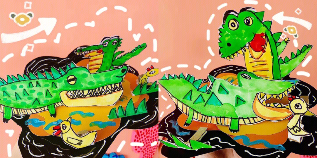 儿童创意美术67岁龄段鳄鱼来啦