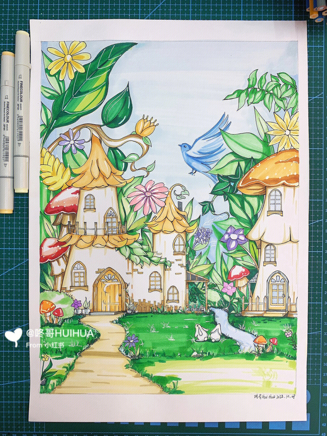 童话森林2简约版马克笔绘画