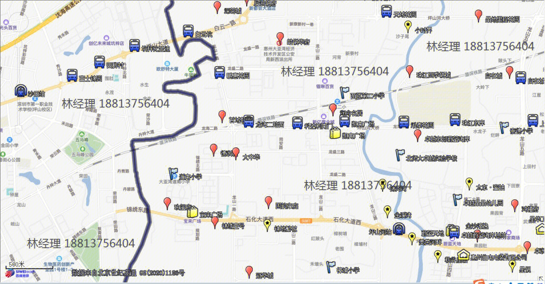 惠州45路公交车路线图图片