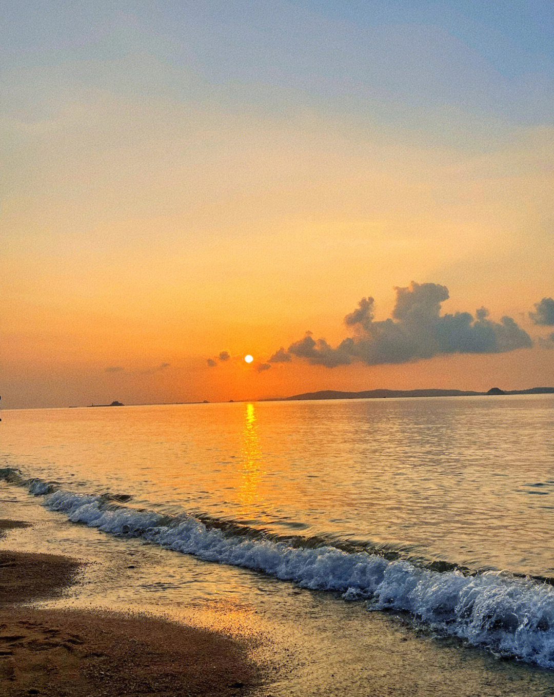 厦门海滩日出黄厝海滩真的好美