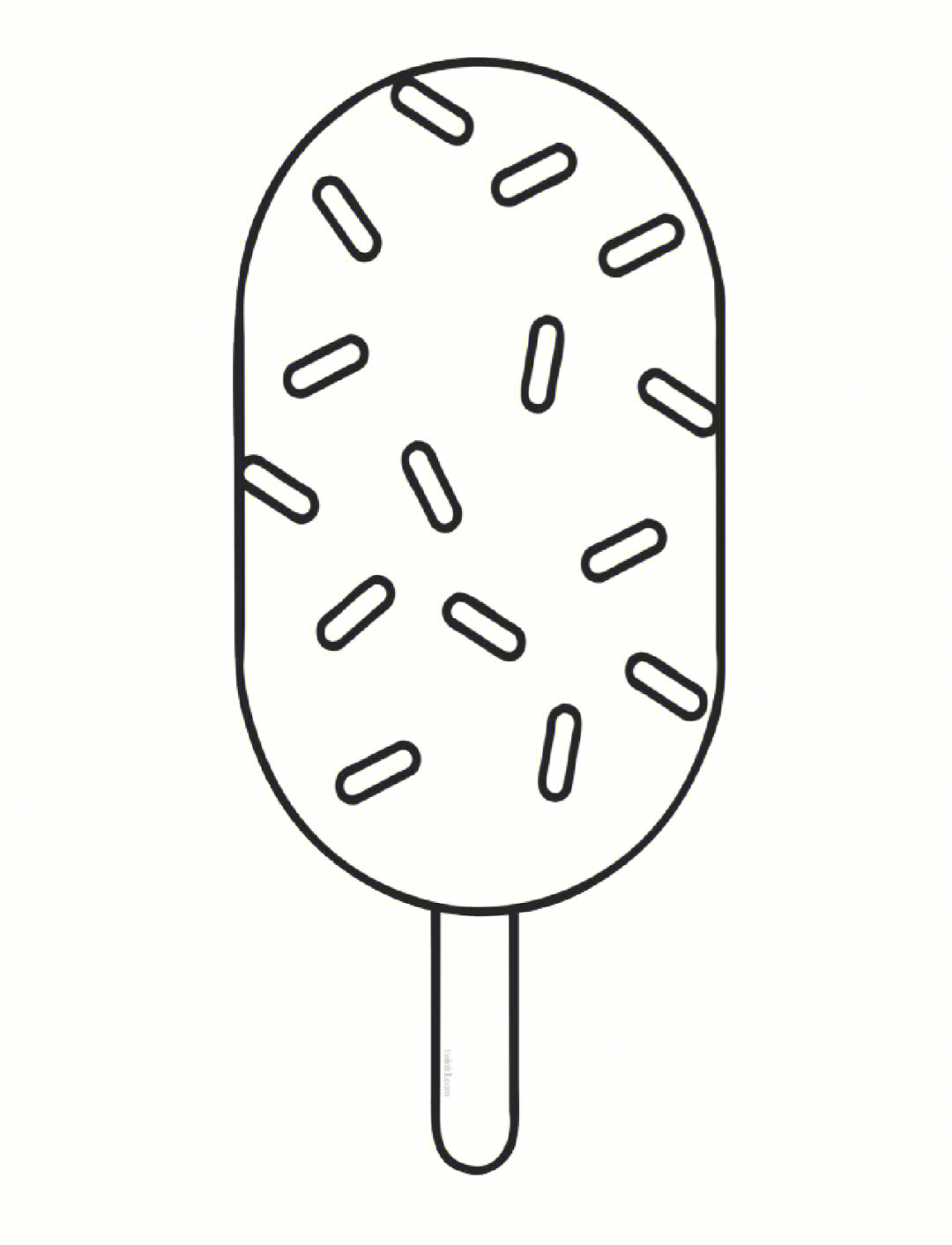 雪糕简笔画 涂色图片