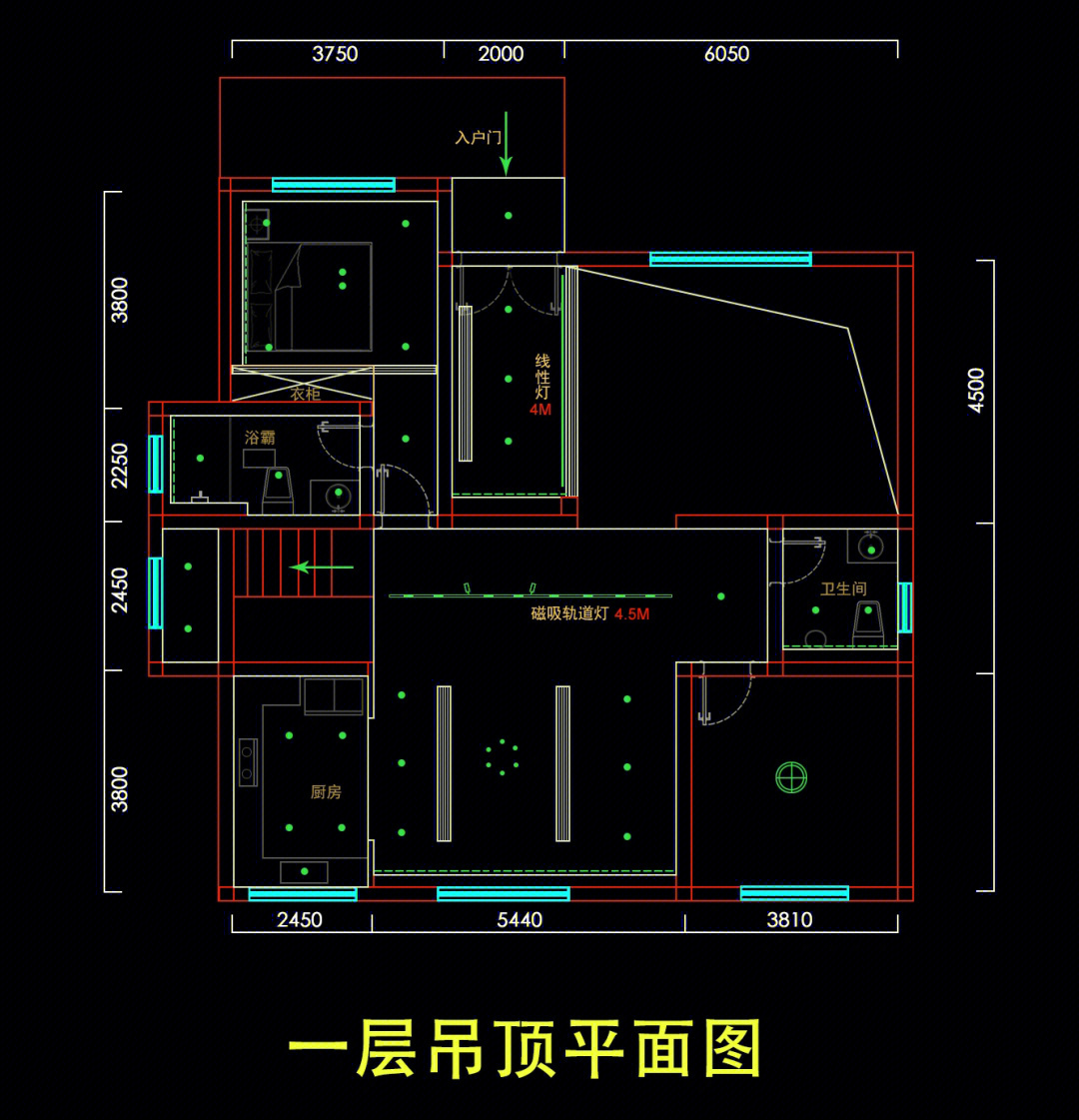 大平顶无主灯设计图纸图片