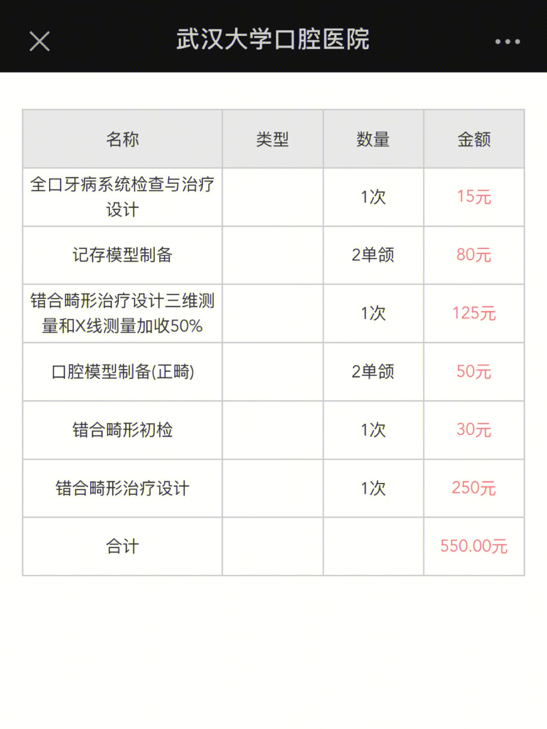 正颌手术 费用图片