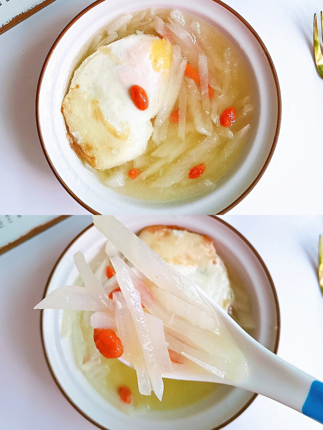 鸡蛋白萝卜汤图片
