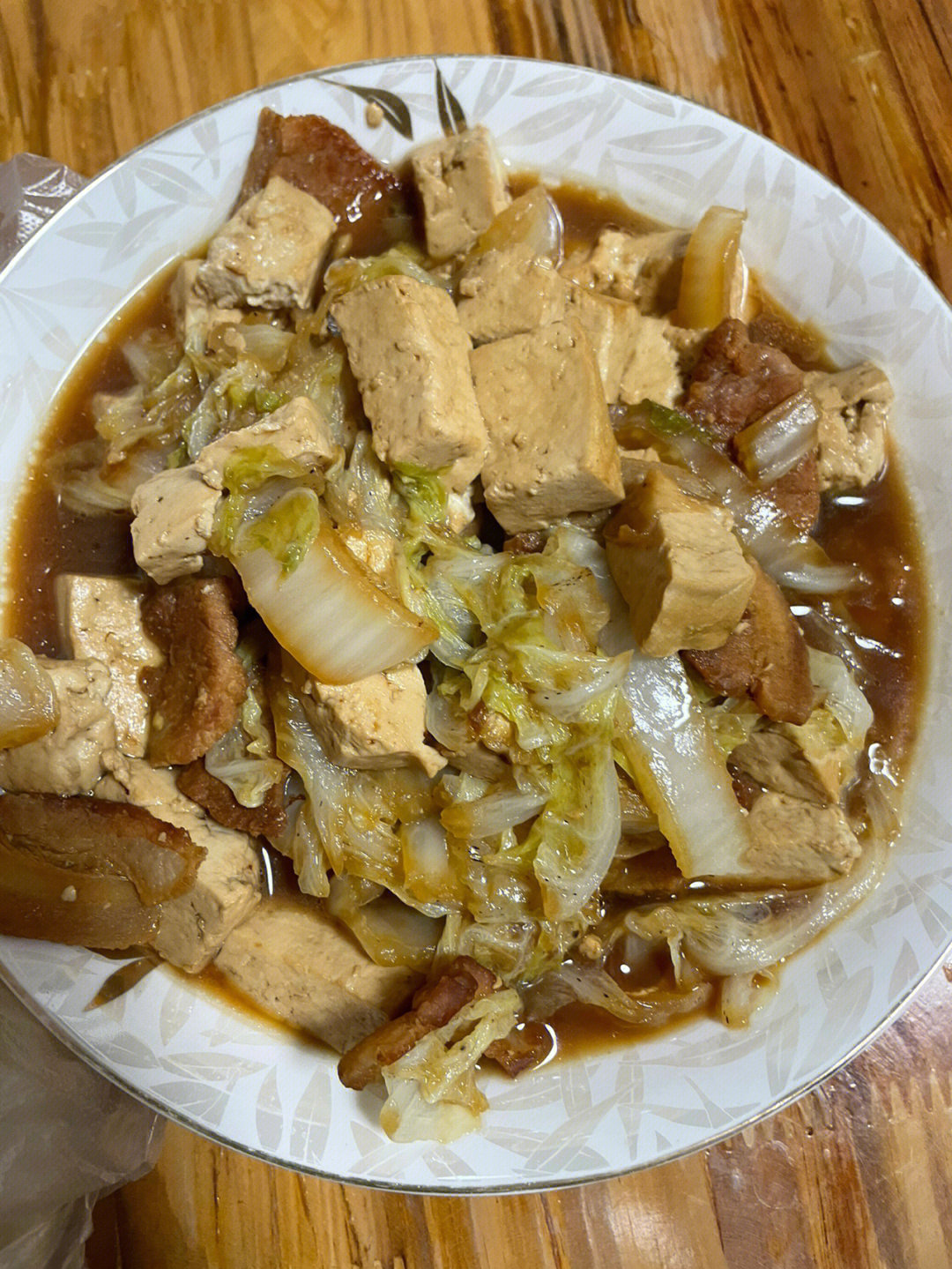 老豆腐炖白菜芝麻酱图片