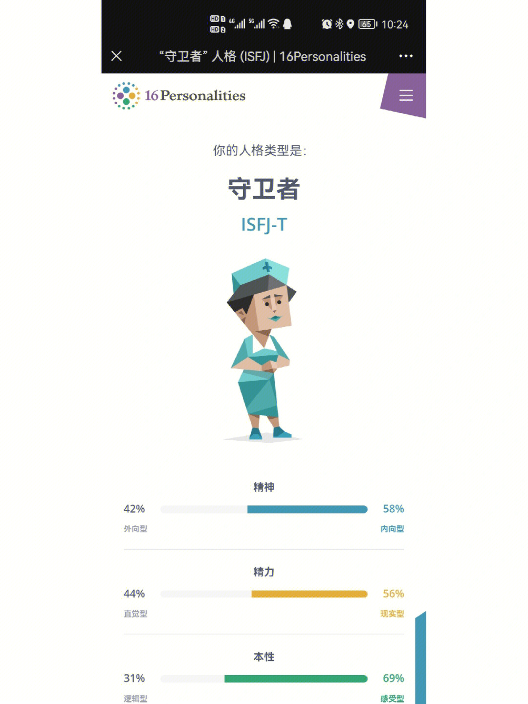 守卫者人格isfj