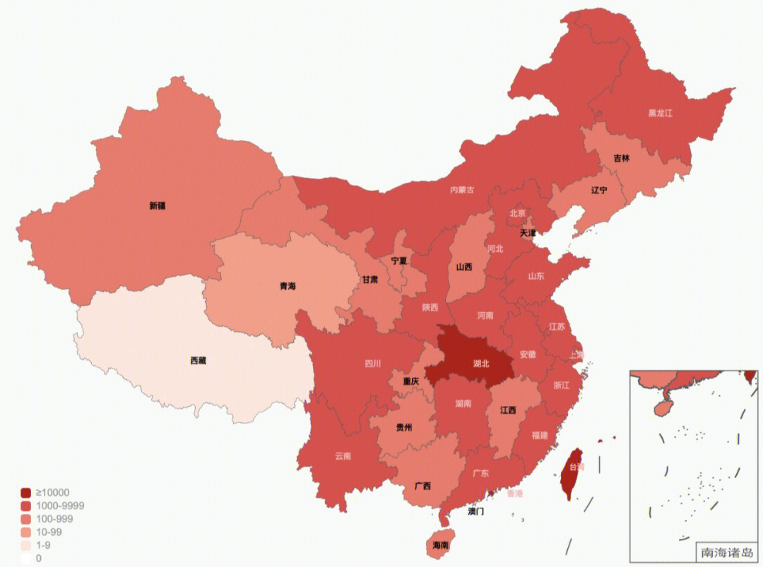 中国疫情情况分布图图片